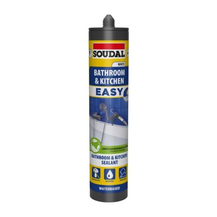 Soudal Bathroom & Kitchen Easy Sealant - White - 290ml – Decorating ...