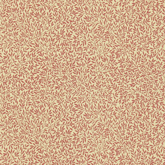 Morris & Co Standen Wallpaper - Beige/Brick Red Sample