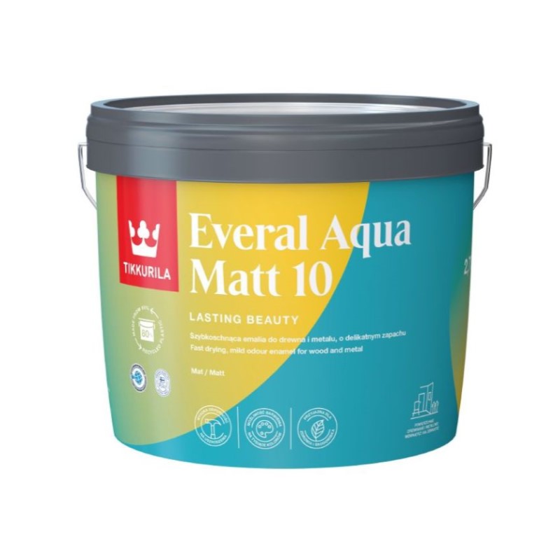 Tikkurila Everal Aqua 10 Tough Matt for Wood & Metal - Colour Match