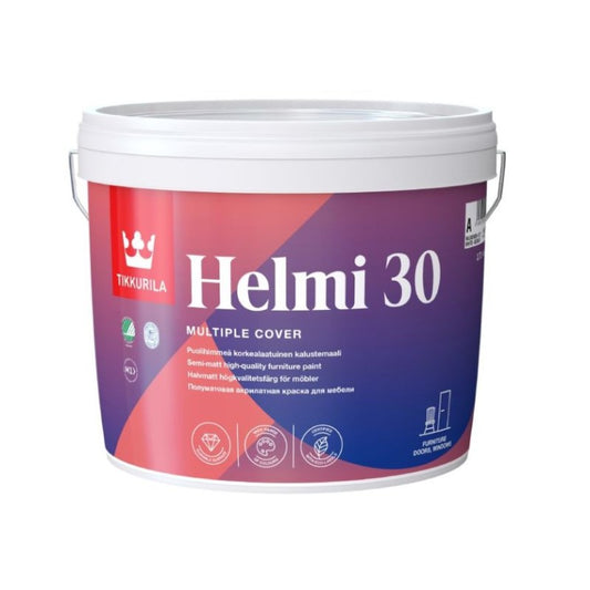 Tikkurila Helmi 30 Water-Based Satin for Woodwork - Colour Match