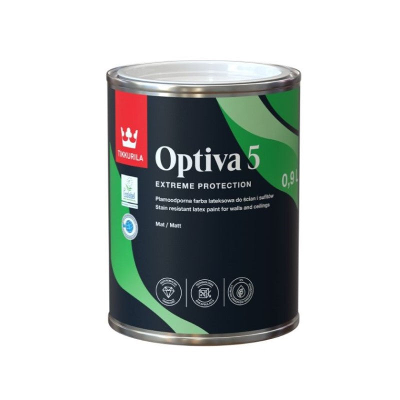 Tikkurila Optiva 5 Scrubbable Matt for Walls & Ceilings - Colour Match