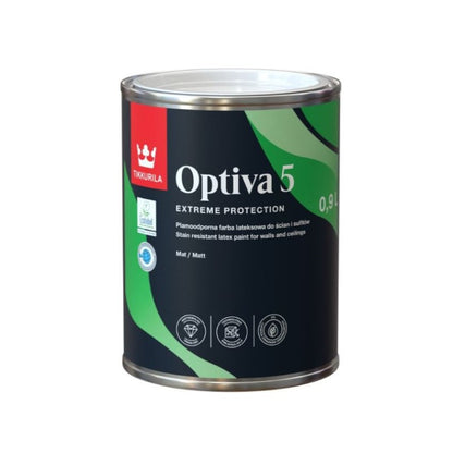 Tikkurila Optiva 5 Scrubbable Matt for Walls & Ceilings - Colour Match