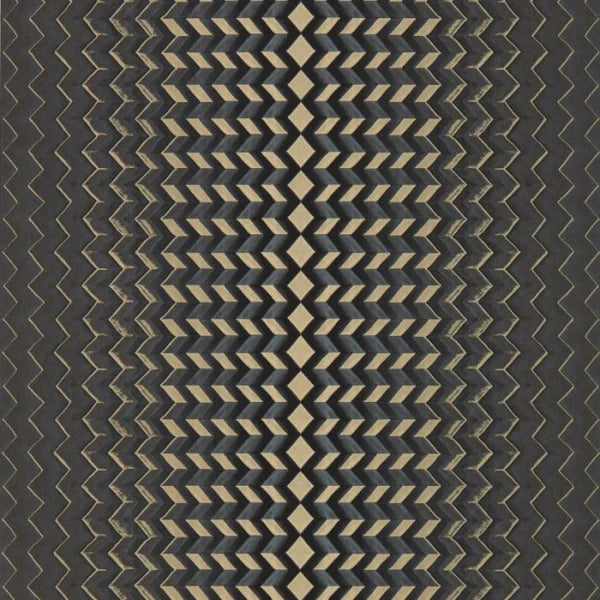 Clarke & Clarke Fragment Wallpaper- Charcoal/Gold Sample