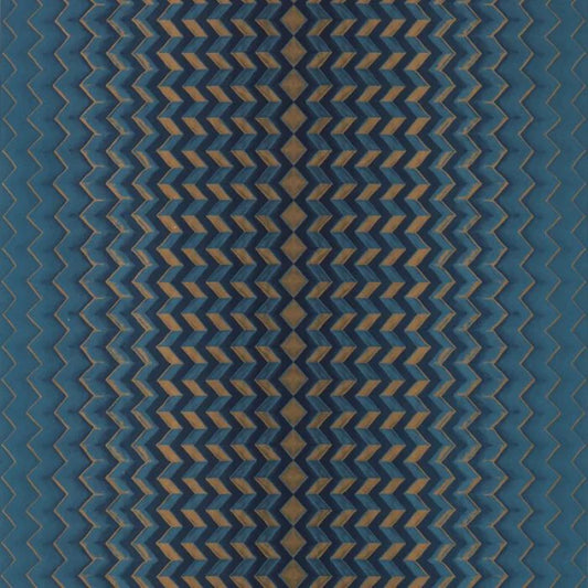 Clarke & Clarke Fragment Wallpaper- Midnight/Copper Sample