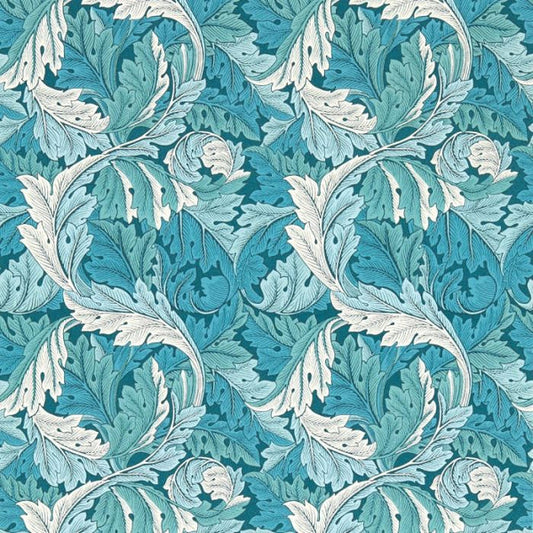 Clarke & Clarke Acanthus Wallpaper- Teal Sample