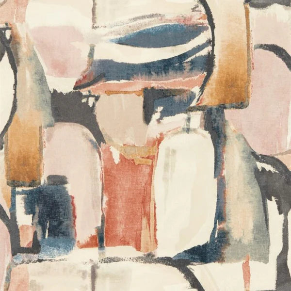 Clarke & Clarke Figura Wallpaper - Midnight/Spice Sample