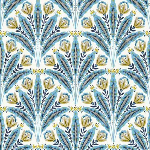 Clarke & Clarke Attingham Wallpaper - Denim Sample