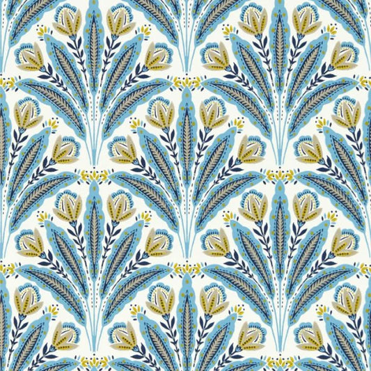 Clarke & Clarke Attingham Wallpaper - Denim Sample