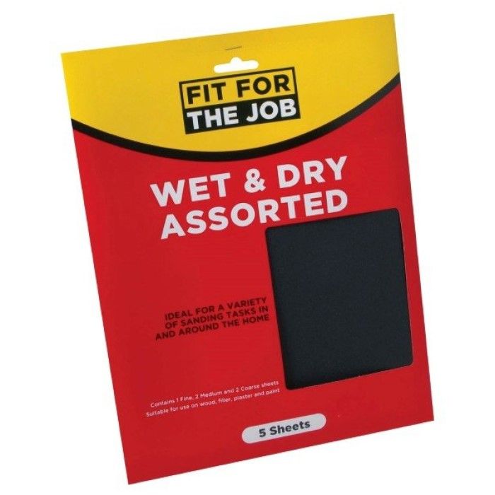 Wet & Dry Sandpaper 5 Sheet Pack