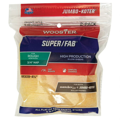 Wooster Super/Fab 4.5" Roller Sleeve - 2 Pack