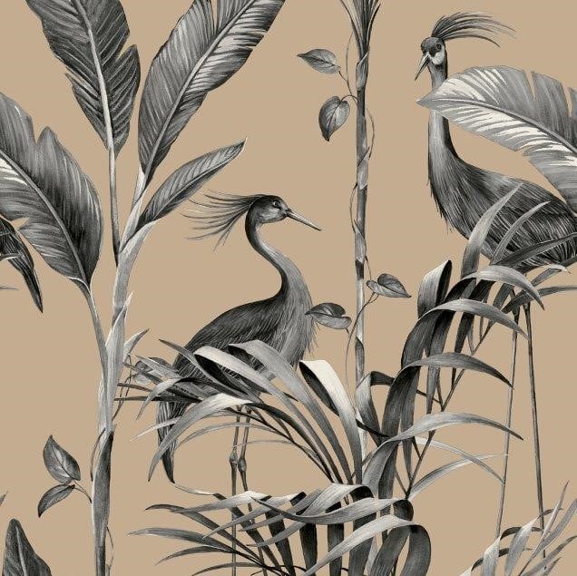 Savannah Leopard Palm Tree Wallpaper