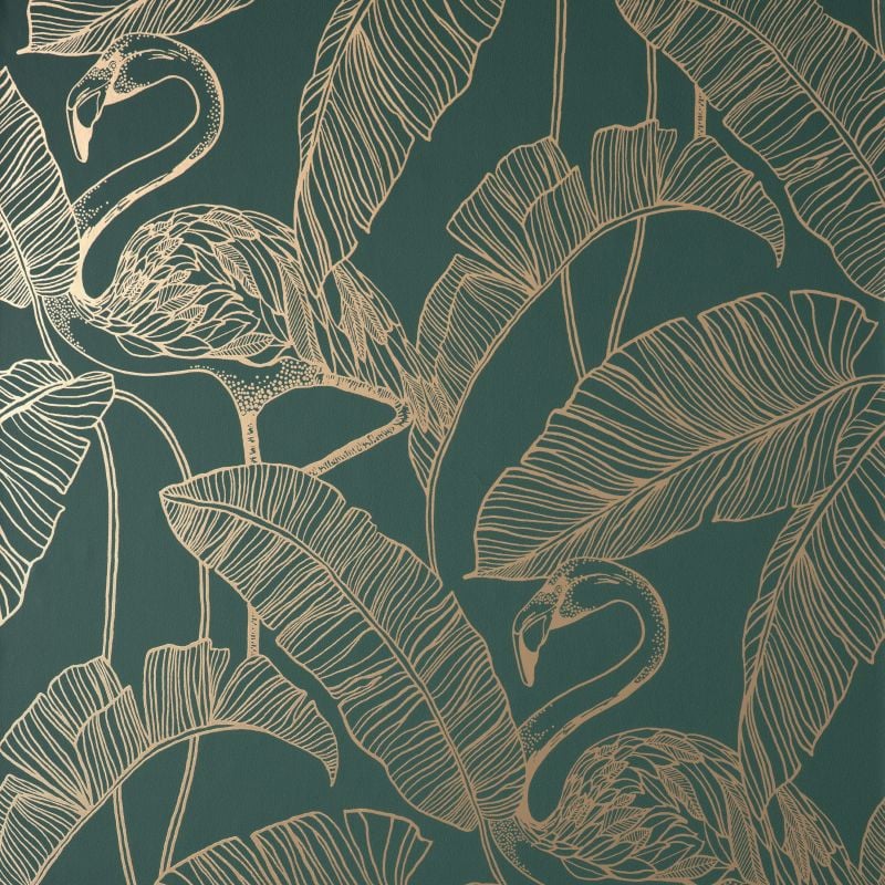 Deco Tropical Birds Wallpaper