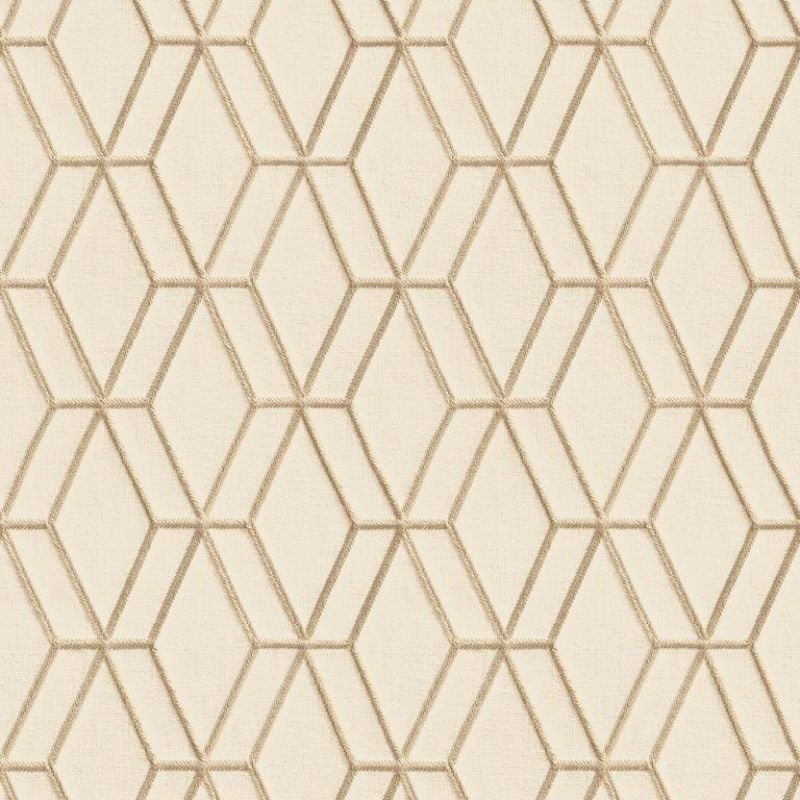 Sequin Trellis Geometric Printed Wallpaper