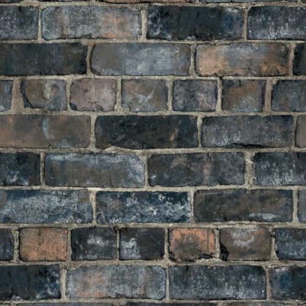 Metallic Concrete Brick Wallpaper