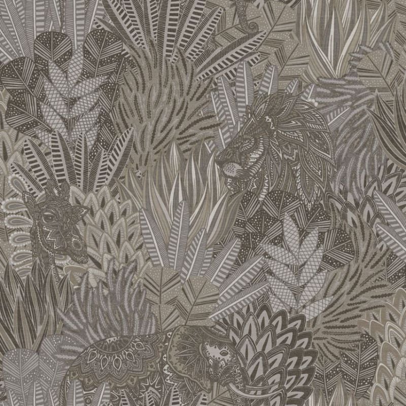 South Beach Exotic Palm Leaf Wallpaper