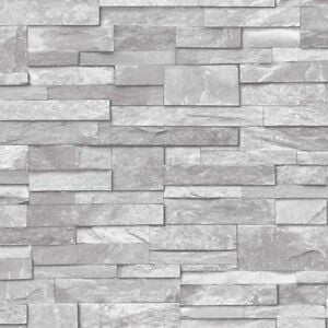 Herringbone Brick Effect Wallpaper
