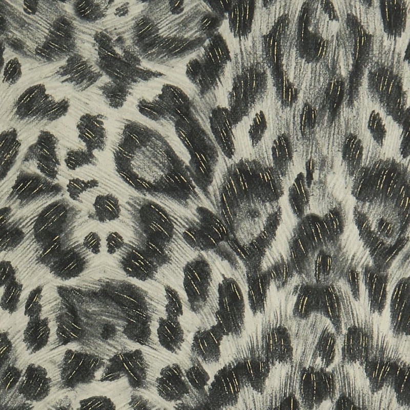 Tropical Leopard Skin Metallic Wallpaper
