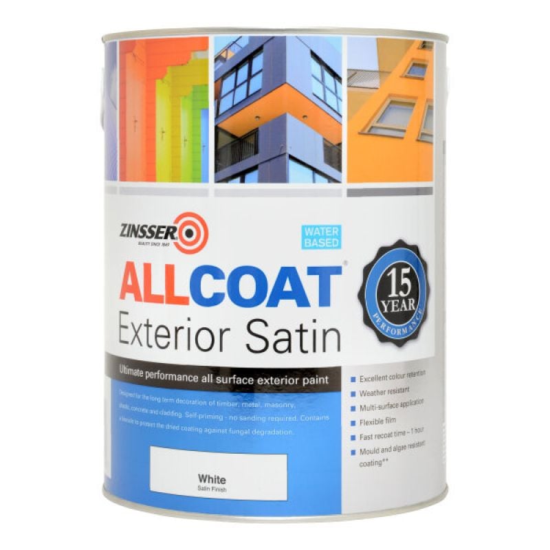 Zinsser AllCoat Interior & Exterior Satin Paint - White