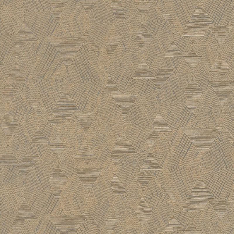 Geometric Shape Patterned Wallpaper Gold