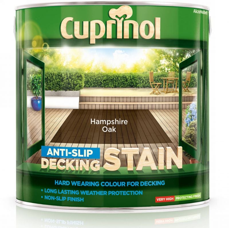 Cuprinol Anti-Slip Decking Stain - Hampshire Oak