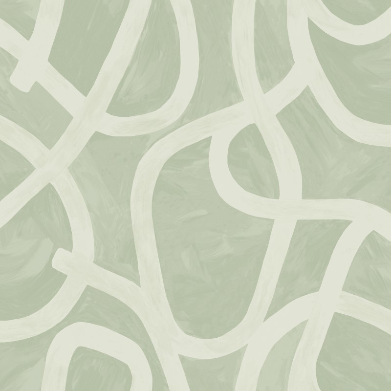 Moleta Swirl Sage Wallpaper