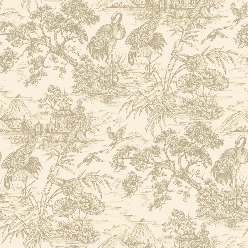Natoru Oriental Wallpaper - Cream