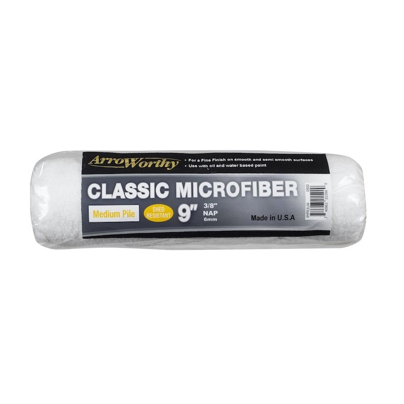 Arroworthy Classic Microfiber 9" 3/8" Roller Sleeve Medium Pile