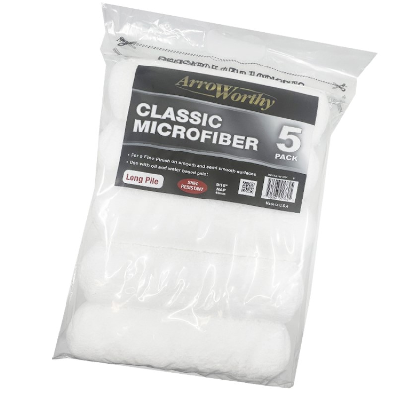Arroworthy Microfiber 9" Roller Sleeve (5 Pack) - Long Pile