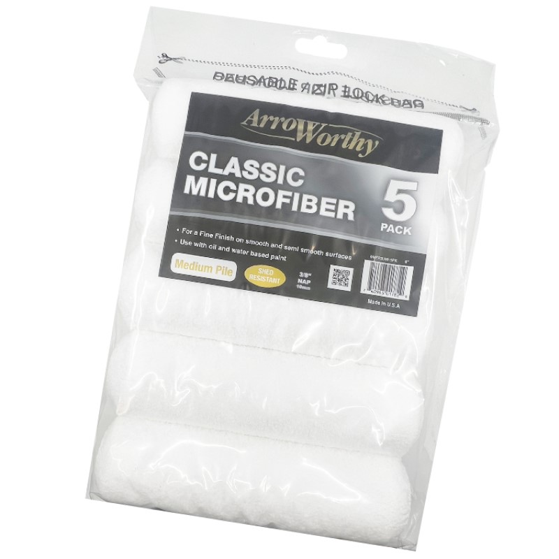 Arroworthy Microfiber 9" Roller Sleeve (5 Pack) - Medium Pile
