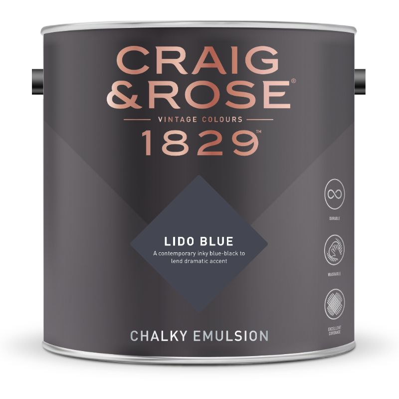 Craig & Rose Chalky Matt Emulsion Lido Blue 