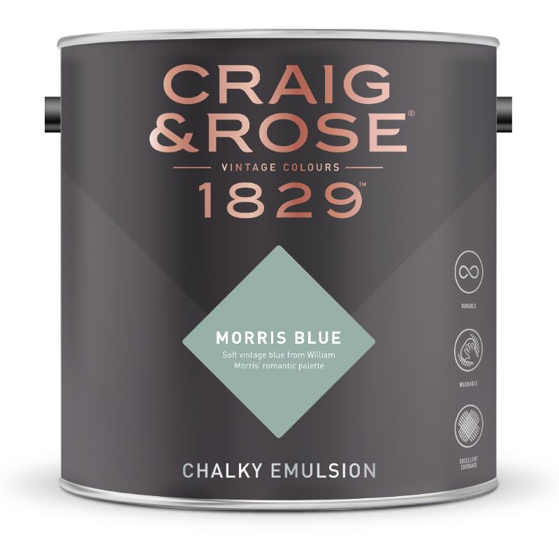 Craig & Rose Chalky Matt Emulsion Morris Blue 