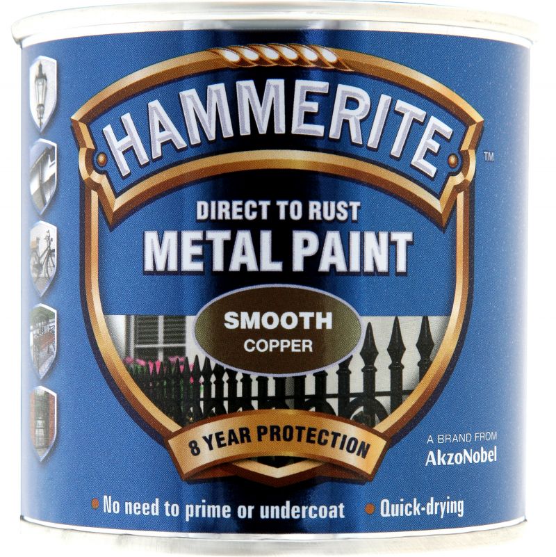 Hammerite Metal Paint Smooth - Copper 
