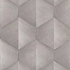 Textured Graphic Geo Wallpaper - Silver