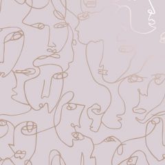 Abstract Faces Wallpaper Pink