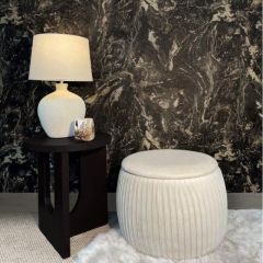 Sienna Marble Textured Wallpaper Black