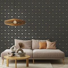 Honeycomb Bee Charcoal Black Wallpaper 