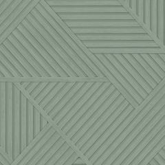 Elba Geometric Panelled Wallpaper Green