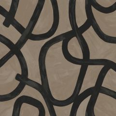 Linear Swirl Taupe Wallpaper 