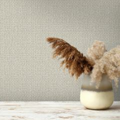 Basket Weave Cream Wallpaper