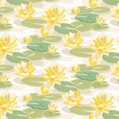 Ohpopsi Waterlily Wallpaper Linen & Amber