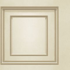 Forbidden Fruit Square Panelled Wallpaper Cream/Gold