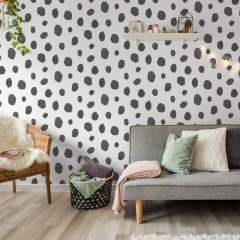Dalmatian Spot Print XL Black and White Wallpaper - DCO Exclusive