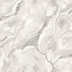 Palmetto Agate Marble Wallpaper Grey