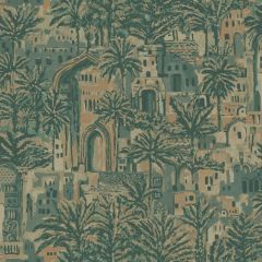 Tipaza Ancient Building & Palm Tree Wallpaper Green