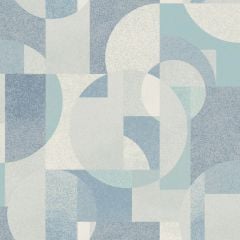Venn Retro Geometric Printed Wallpaper Blue