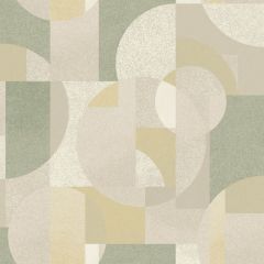 Venn Retro Geometric Printed Wallpaper Green