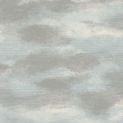 Stratus Metallic Cloud Printed Wallpaper Blue