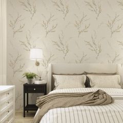 Carmella Tree Wallpaper - Taupe