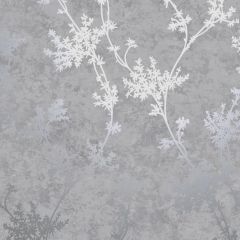 Chevril Metallic Floral Wallpaper Grey/Silver
