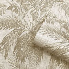 Tropical Palm Tree Leaf Wallpaper - Natural